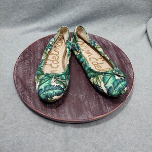 Sam Edelman Womens Green Leaf Ballet Flats